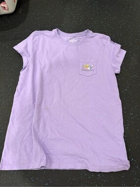 Vineyard Vines Girls' Lacrosse Pocket Tee with Embroidered Whale